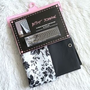 Betsey Johnson 14 Piece Floral Shower Curtain Set